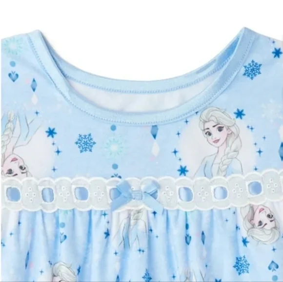 Disney Frozen Toddler‎ Girls Cozy Warm Pajama Long Sleeve Nightie Maxi Nightgown - Picture 5 of 5